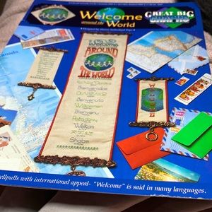 Welcome Around the world. Cross stitch. Great Big Graphs. #1355